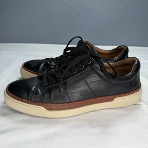 Allen Edmonds Men 11 D Porter City Derby Lace Up Sneaker Black Leather EUC